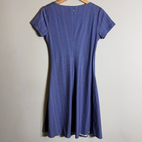 prAna Nadia Short Sleeve Wrap Mini Dress Women's XS Purple Active Activewear - Picture 7 of 11